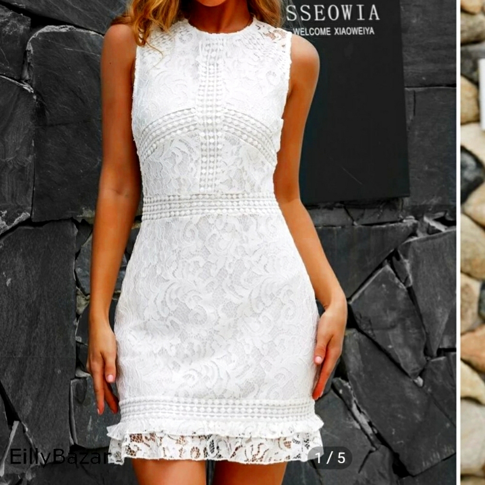 White lace dress
